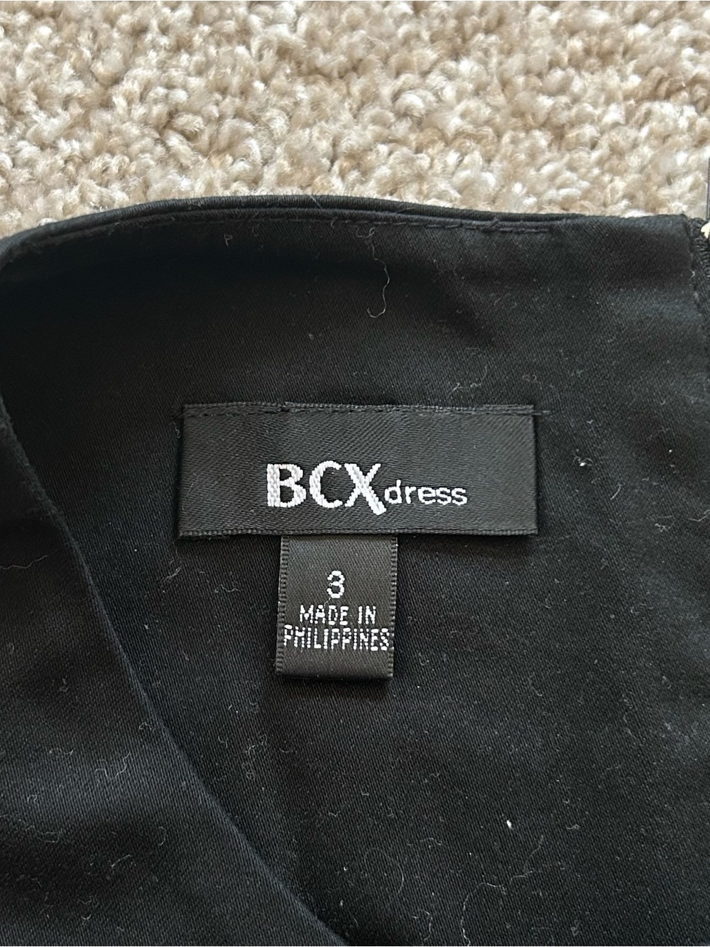 BCX Dress Size 3 Juniors Black Sleeveless Fit & Flare Pockets Cotton Blend LBD - Picture 5 of 8